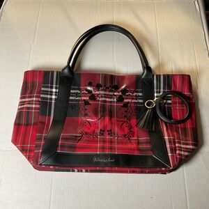 Victoria's Secret Tartan/Plaid Tote Bag with key wristlet